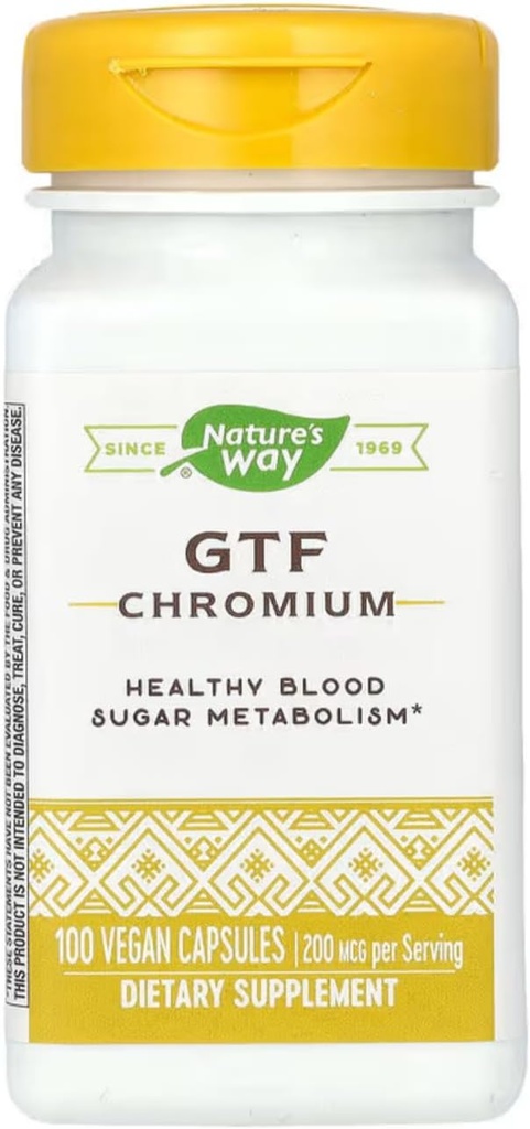Nature's Way - Gtf Chroom, 200 mcg, 100 capsules