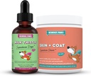 WONDER PAWS Milk distel druppels Plus huid + jas zachte kauwen - voor honden lever en nieren ondersteuning, detox & huid en jas gezondheid - melk distel 2 Ounces - huid + jas 70 Kauwen