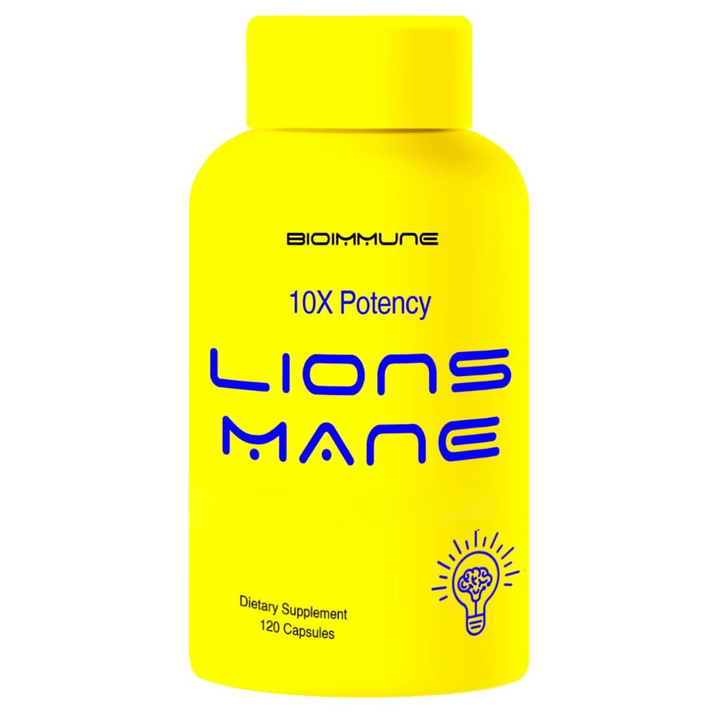 Organic Lions Mane Supplement Capsules 120 Capsules w/Patent LitropaneTM Immuun System Booster Nootrope Brain Support Mushroom Supplement. 10X Extract Vergelijkbaar met 18000mg