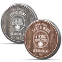 Viking Revolutie Citrus en Sandalwood Baard Balsem - Boter met Argan Olie, Softener Met Jojoba Olie, Moisturizer Met Bijenwas - Wax voor mannen met Mango Boter (2oz, 2 Pack)