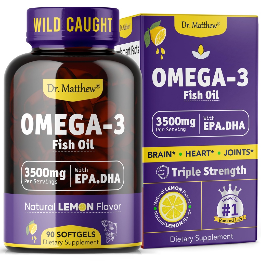Omega-3 Fish Oil, 3500 mg, High EPA & DHA 