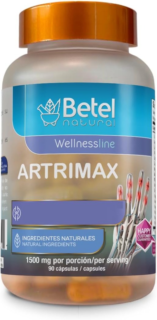 Betel Natural Artrimax Premium Arnica, Curcuma, Glucosamine voor gezonde gewrichten - 90 capsules