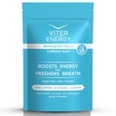 Viter Energy Cafeïnated Gum 60mg Cafeïne, B Vitaminen, Guarana, Suikervrij. (Wintergroen, 8oz, Bulk Bag)