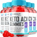 (5 Pack) Slimsculpt Keto ACV Weight Loss Gummies - Advanced Formula Slim Sculpt Keto plus ACV Gummies Apple Cider Vinegar Keto Slimsculpt ACV Gummies Dieetsupplement Beoordelingen Mannen Vrouwen (300 Gummies)