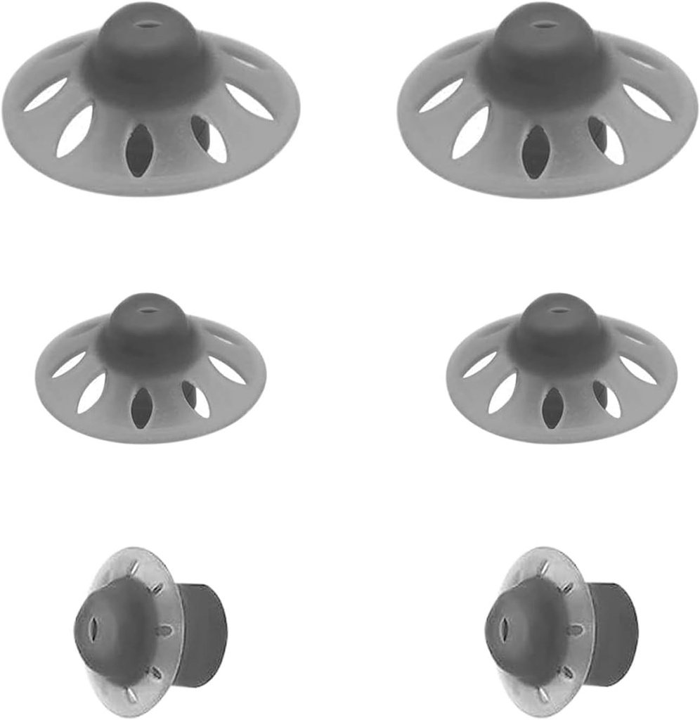6Packs-Starkey Hearing Aid Domes Open Oticon Hearing Aid Domes Klein Middelgrote 3 Maten Compatibel met Phonak Marvel & Paradise RIC BTE Modellen SDS 4.0-Black