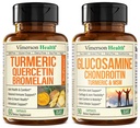 Quercetine met bromelaïne en kurkuma Curcumine & Glucosamine Chondroitine MSM en Kurkuma Joint Support Supplement