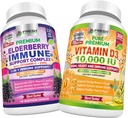 VERSE GEZONDHEIDSZORG Vlierbessen Immune Ondersteuning en Vitamine D3 10.000 IE - Bundel