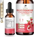 Glucosamine Chondroitin MSM Liquid Drops-w/ Turmeric Boswellia Quercetin Bromelain-Vegan, Antioxidant Ondersteuning voor Back, Knie, Hands-Joint Support Supplement ondersteunt gezonde gewrichten, Mobiliteit & Cartilage