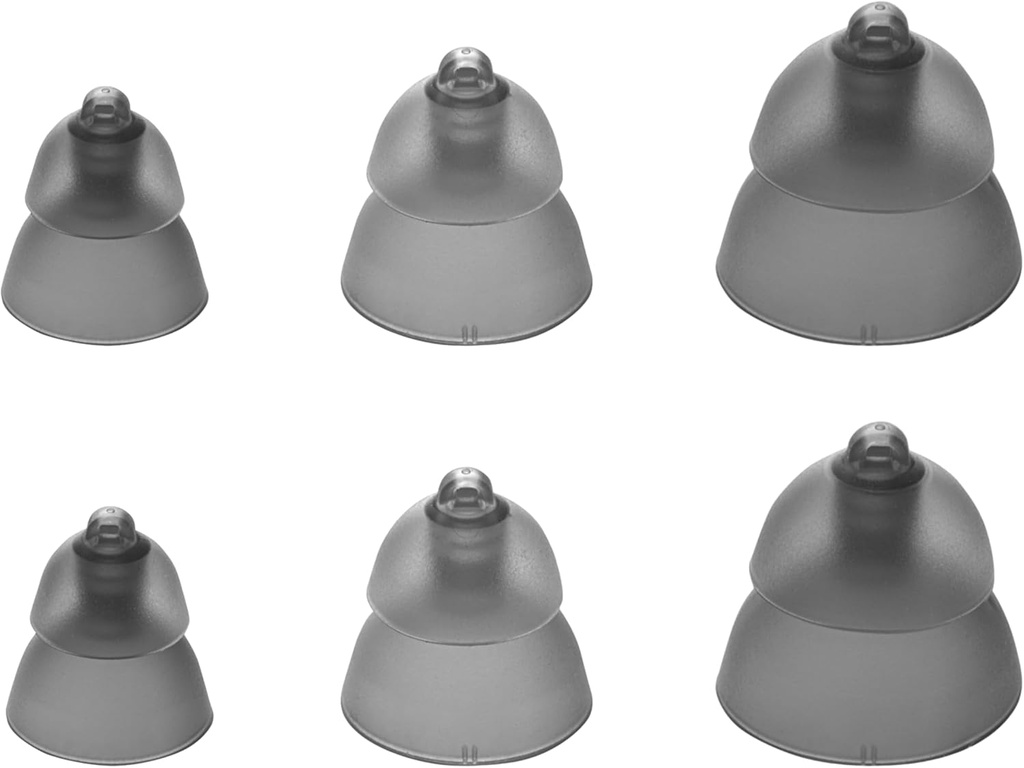Mixed Set Phonak Power Smokey Dome Small-Medium-Large Domes, Replacement by Sonova, Hearing Aid Domes Alle ontvangers -1 Pack/6 Domes Totaal