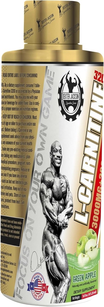Gold Series L-Carnitine 3200 | 473.28 Ml (32 Serving, Green Apple)