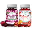 Lunakai Beetwortel en vitamine B12 Gummies voor volwassenen 50 Plus Bundle Eigen antioxidant Blend - Hart & Circulatie Ondersteuning, Energie & vitaliteit Boost, Hoge sterkte
