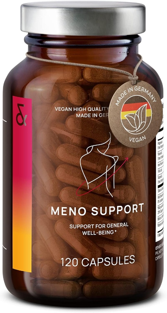 CLAV Meno Balance - Menopauze Ondersteuning - met Wild yam Root, Red Clover, Siberische Rabarber - Hot Flash Relief, Mood Swings & Muti-Symptoom Ondersteuning -120 Capsules
