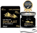 Authentieke Shilajit Pure Himalaya Biologische Shilajit Resin Supplement- Gold+ Graad met 85+ Trace Minerals met 75% Fulvinezuur, Totale Energie & Immune Ondersteuning, Pure Shilajit voor mannen & vrouwen, 50g