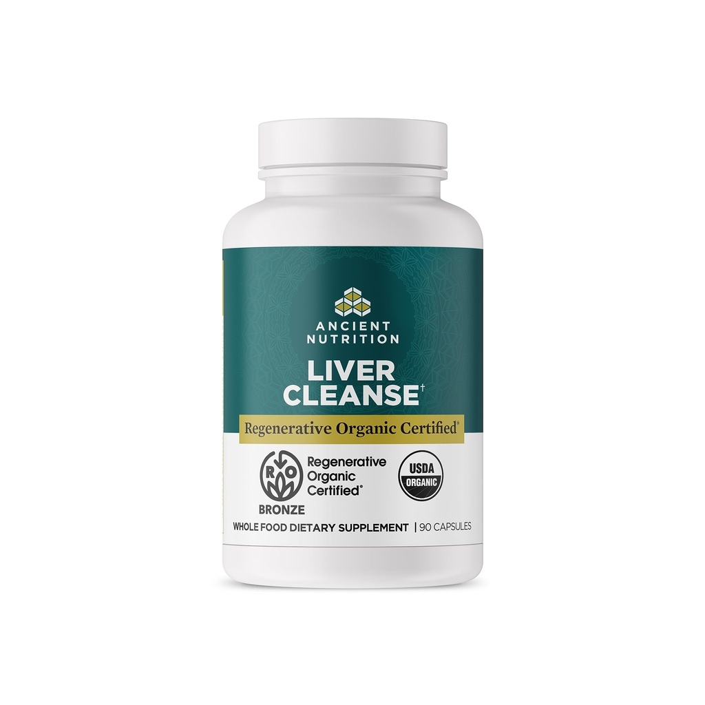 Oude voeding Regenerative Organic Certified Lever Reiniging Supplement, Oude kruiden Lever Reiniging met melkdistel, Burdock Root & Reishi voor Optimale Lever Ondersteuning, Glutenvrij, 90 Tel.