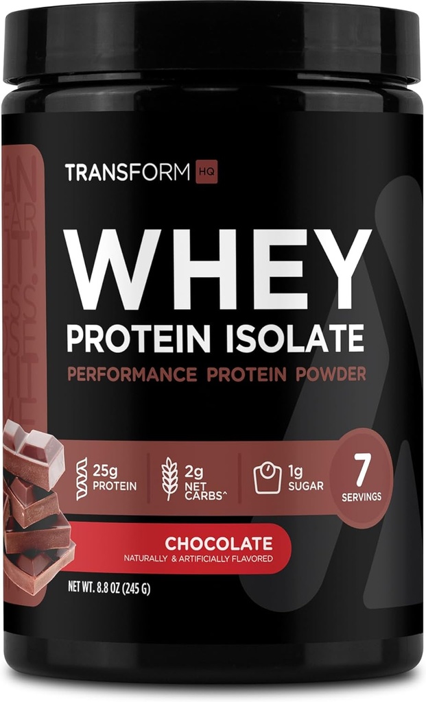 TransformHQ Wei Protein Isolaat (WPI) Chocolade smaak 7 Servers - Performance Proteine Powder
