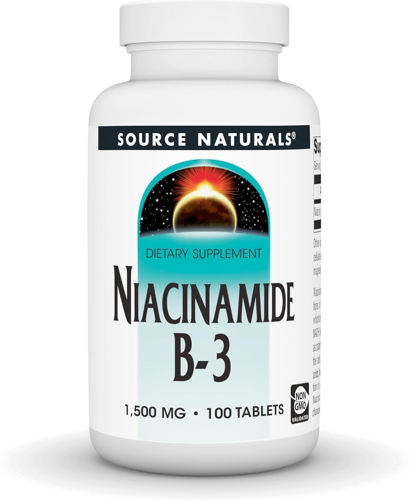 Bron Naturals Niacinamide B-3-1500 mg, 100 tabletten