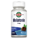 KAL Melatonine 1mg slaaphulp, Melatonine supplement ondersteunt kalmerende ontspanning en een gezonde slaapcyclus, snelle oplossen ActivMelts, natuurlijke chocolademunt smaak, vegetarisch, 120 Serv, 120 Micro Tabs