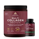 Ancient Nutrition Multi Collagen Advanced Lean Capsules, 90 Count + Multi Collagen Protein Powder, Unflavored, 40 Servings