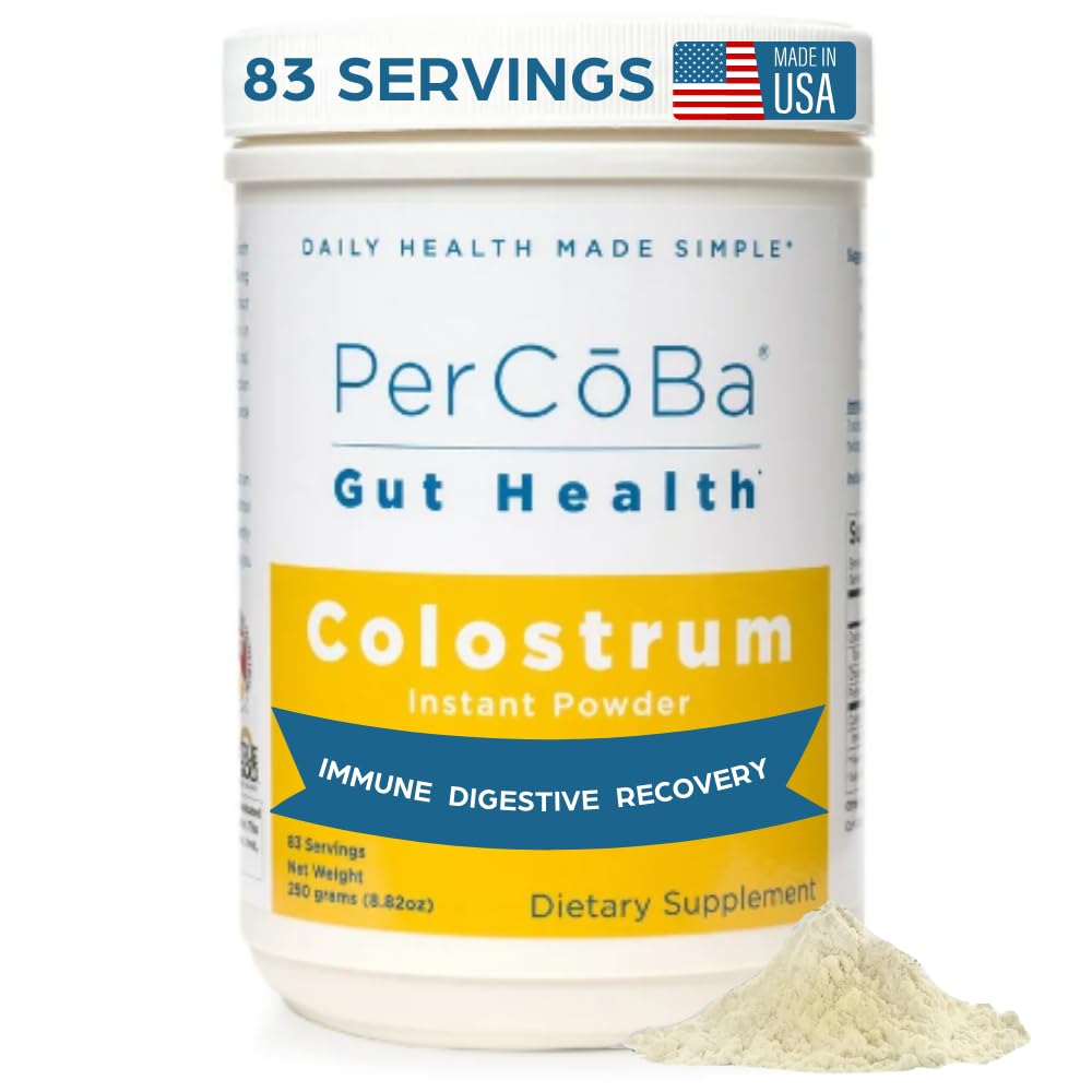 Colostrum Supplement voor Gut Health, Bloating, Haargroei, Spierherstel, Immuun Ondersteuning - Ongearomatiseerd Bovine Colostrum Powder Made in USA, Non-GMO, Glutenvrij, 3 Gram Per Serving - 83 Servings