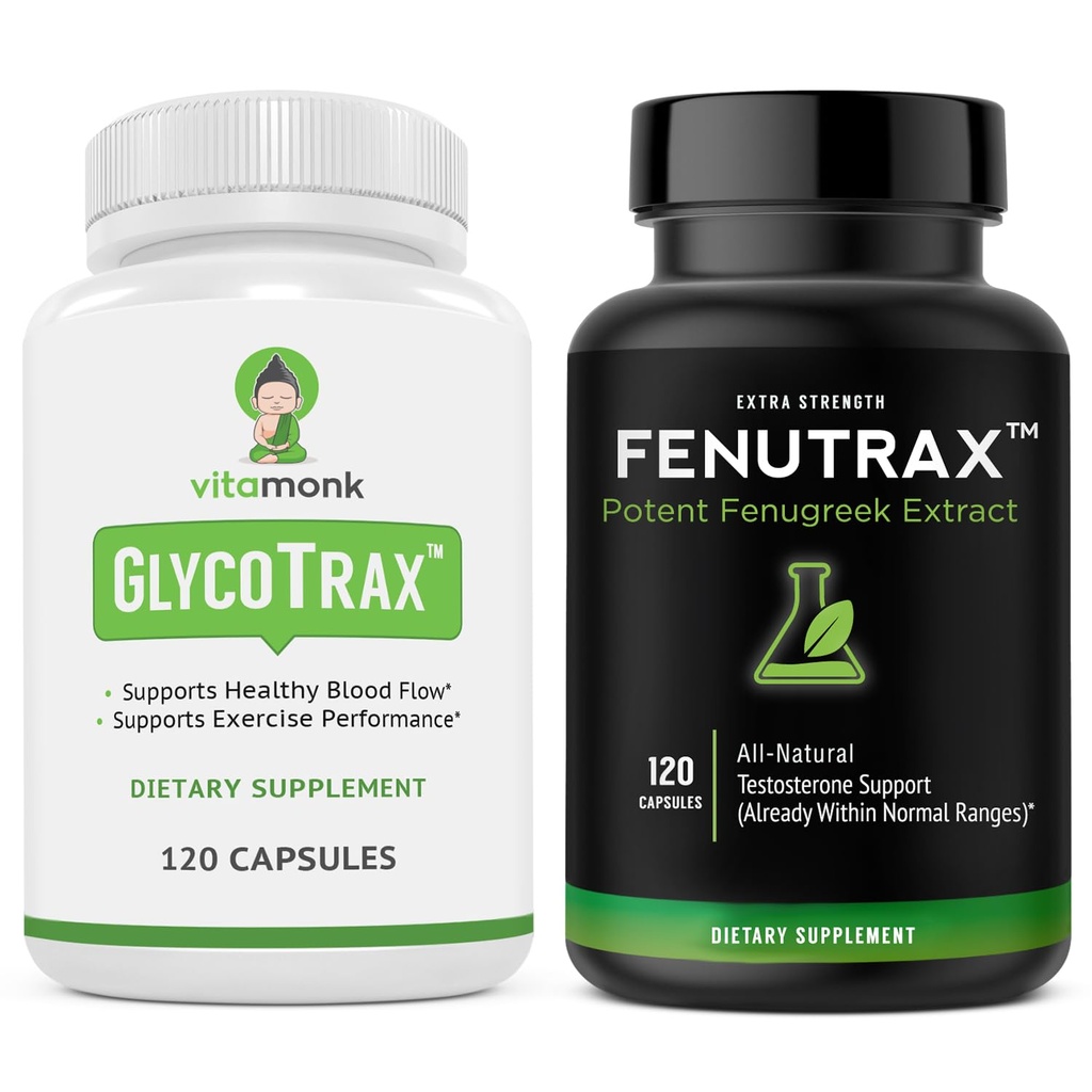 VitaMonk Fenegriek Zaad Extract & GPLC - Ondersteunt Circulatie en gezonde testosteron niveaus