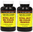 YS Eco Bee Farms, Royal Jelly Bee Pollen Propolis plus Koreaanse Ginseng, 90 capsules (2pack)