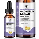 Magnesium Taurate Liquid Drop voor spierfunctie, zenuw- en hartgezondheidsondersteuning, Hoge Absorptie Magnesium Supplement met B6, CoQ10, Vegan, Non-GMO, Gluten/Sugar Vrije Ananas Smaak, 2 Fl Oz