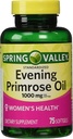 Avond Primrose Olie Vrouwen Gezondheid Dieetsupplement Softgels, 1000 mg, 75 Tellen