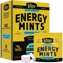 Viter Energie Cafeïne Mints 80mg Extra sterkte - 90 stuks Gecafeineerd met B Vitaminen. Suikervrije Veganistische ademmunt. Activeer Nootrope Focus Booster voor snelle alertheid (Peppermint smaak, 30 Pack)