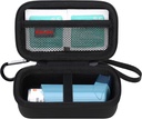 Elonbo Astma Inhalator Carrying Case, Travel Organise Holder Bag voor Ventolin Inhaler, Extra Interieur Mesh Pocket Past Astma Medication, Black+Inside Black (AlleEN KASSE! Inhalator Geneeskunde niet inbegrepen)