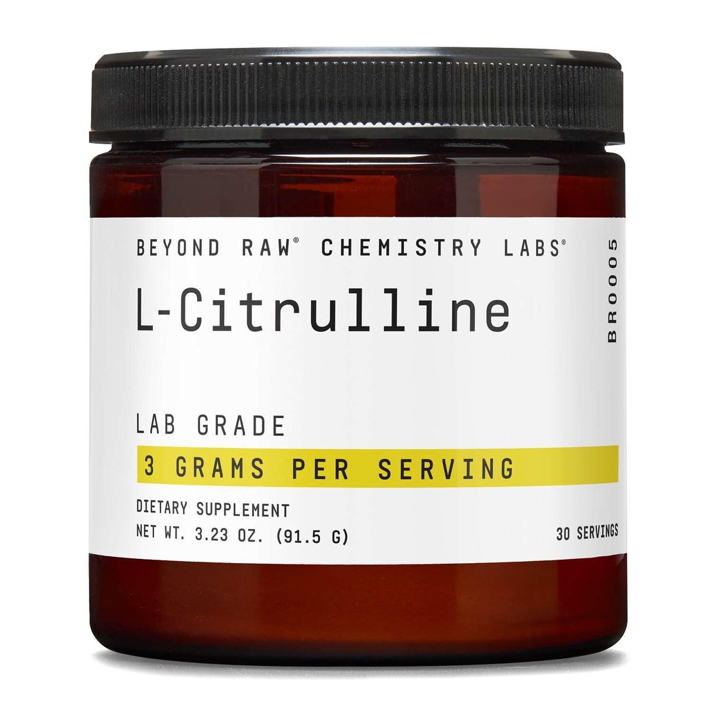 BEYOND RAW Chemie Labs L-Citrulline Poeder, Ondersteunt Peak Performance, 30 porties