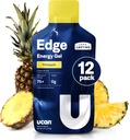 UCAN Edge Energy Gel Shots, Ananas (12, 1.87 Ounce Packets) voor hardlopen, Training, Workouts, Fitness, Fitness, Crossfit, Sugar-Free, Vegan, & Keto Friendly Energy Supplement