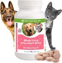 Alleen Natural Pet Whole Food Antioxidant Green Thee en Berry Antioxidant Vitamine Supplement Blend voor honden, ter ondersteuning van een gezond immuunsysteem, Vecht gratis radicale schade - 60 zachte kauwen