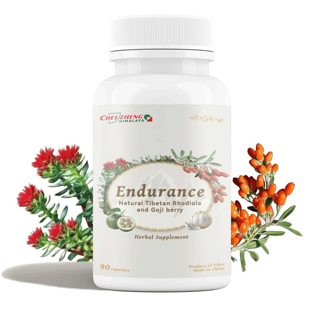 CheezhengHimalaya Rhodiola en Goji Berry Dagelijkse Supplement, Ondersteuning Energie, geestelijke kalmte, Boost Digestie, Verbetert Immuniteit, Verbetert zuurstofgebruik, Tibetaanse natuurlijke kruiden, 90 Veggie Capsules