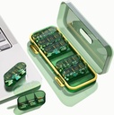 Weekly Pillen Dispensers/Organizer , 3 keer per dag, 7 dagen pil Box/Container, Grote Compartiments Reizen Vocht-Proof Medicine Case voor Visolie Vitaminen Pillen (Transparant Groen)