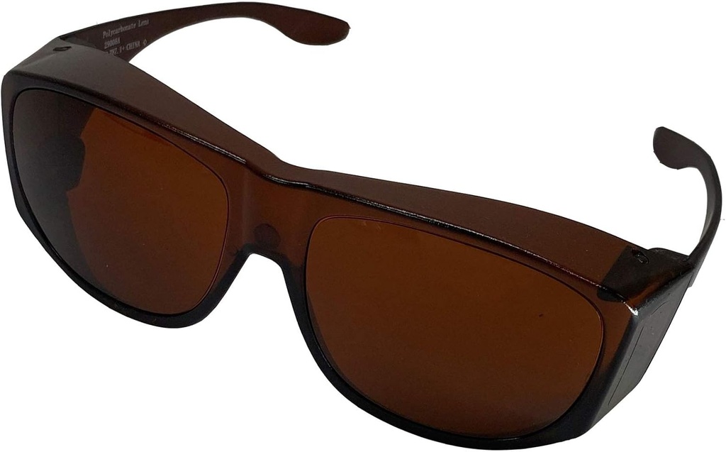 Zonnescherm past op zonnebrillen, SS Polycarbonaat II Amber, Unisex, Zonnebrillen