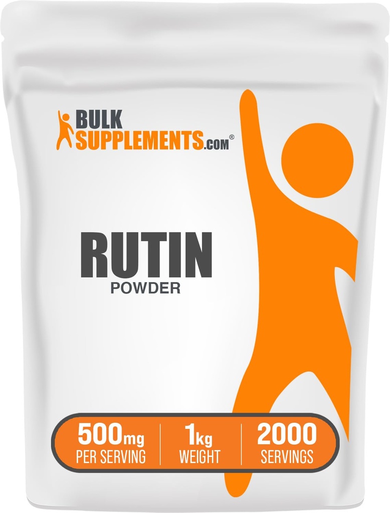 BulkSupplements.com Rutin Poeder - van Sophora Japonica, Rutin Supplement, Rutin 500mg - Antioxidanten Bron, Soy Free, 500mg per Serving, 1kg (2,2 lbs) (Pack of 1)