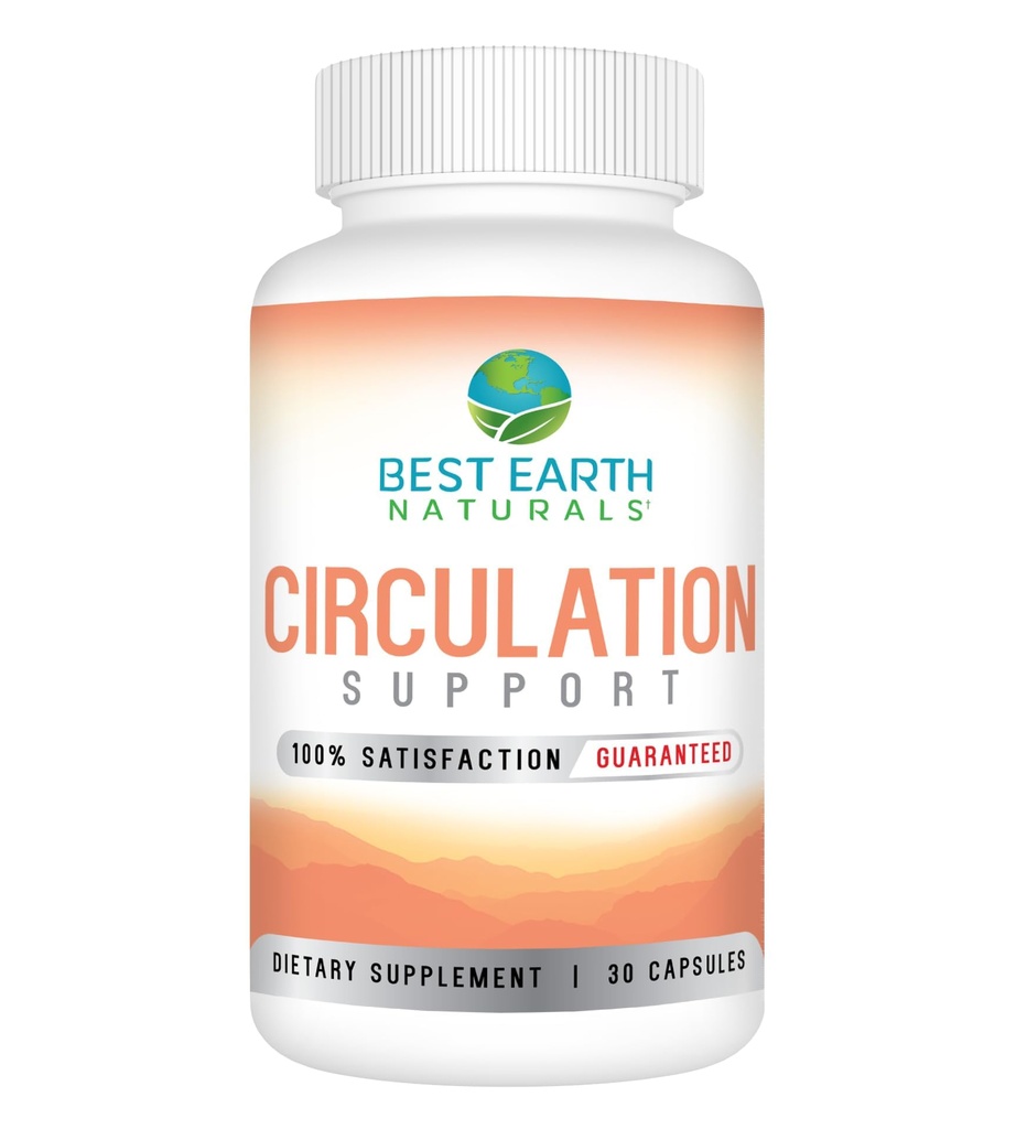Best Earth Naturals Circulatie Supplement - Balanced Formula for Optimal Circulatory Support - 30 Capsules (30-Day Supply)
