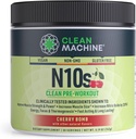 CLEAN MACHINE N10s Plant-based pre-workout poeder - Vegan Energy Supplement met 3 klinisch geteste gepatenteerde ingrediënten voor spiergrootte, sterkte, pomp & endurance - Non-GMO, 30 porties