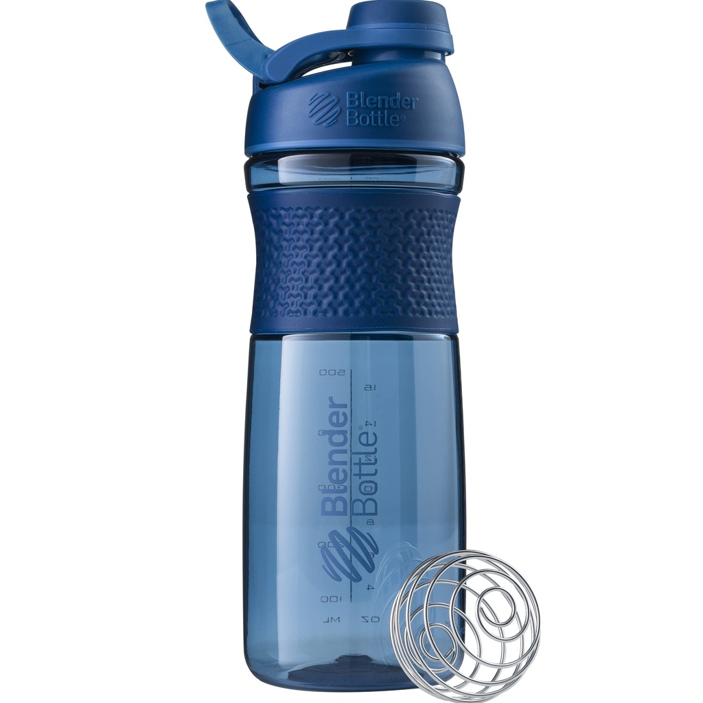 BlenderBattle SportMixer Shaker Bottle Perfect voor eiwitshakes en pre-workout, 28-Ounce, Marine