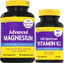 InnovixLabs Vitamin K2 & Magnesium Bundle Full Spectrum Vitamin K2 (90 softgels) Advanced Magnesium (150 Time-Release Capsules). Supports Healthy Bones & Arteries. *