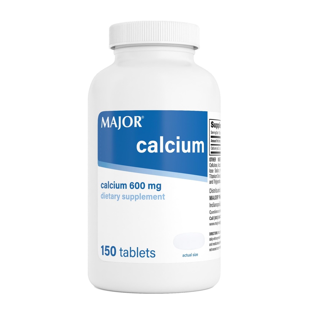 Belangrijke 600 mg calciumtabletten - Calciumsupplement - 150 aantal (1 verpakking)