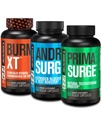 Ge Jacked Factory Androsurge Estrogen Blocker voor mannen + Primasurge Testosteron Booster voor mannen + Burn XT Burn-XT Thermogenic Fat Burner - Appetite Suppressant voor gewichtsverlies