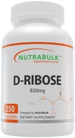 D-Ribose Capsules 4250 mg per dosis - vrij van melk, eieren, gluten, suiker - 250 capsules