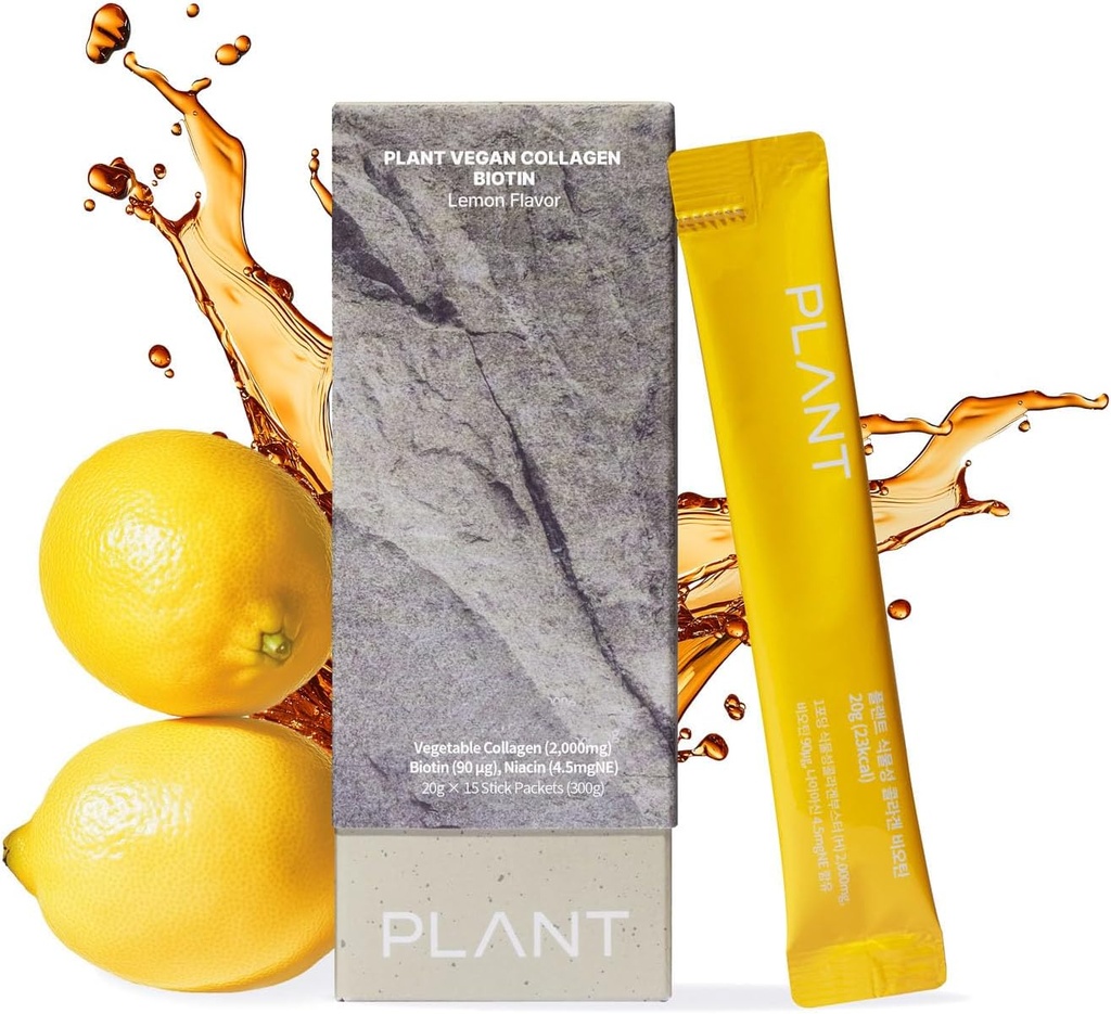 PLANT Vegan Liquid Collageen, Biotin, Niacin 2.000mg Gehydrolyseerde Collageen Peptiden 