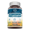 L-Tryptofan Dieetsupplement - Natuurlijke Slaapsupplementen met 500 mg vrije vorm L Tryptofaan - Circulatie en Immuun Ondersteuning 120 Capsules