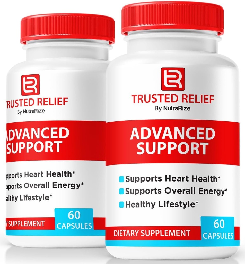 (2 Pack) Trusted Relief Capsules, Official TrustedRelief Complete Support Pillen, All Natural Formula for Stable Levels & Healthy Circulation, Premium Supplement Reviews (120 Capsules)