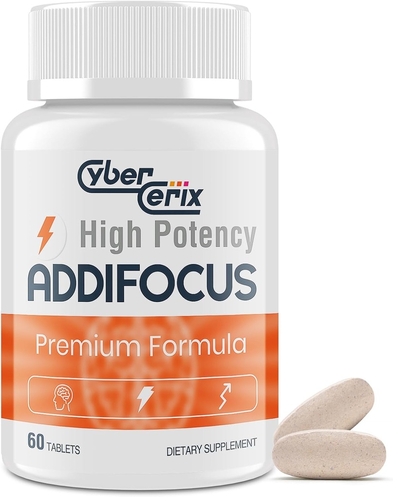 High Potency Hersensupplement voor Geheugen en Focus - Natuurlijke Cafeïne Blend met vitamines, aminozuren en kruidenextracten - 60 tabletten