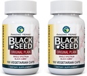 Verbazingwekkende kruiden Hele Spectrum Black Seed Original Plain, Vegetarische Capsules - Glutenvrij, Niet GGO, Koud geperst Nigella Sativa Aids in Digestieve Gezondheid - 100 Tel, 475mg (2-pack)