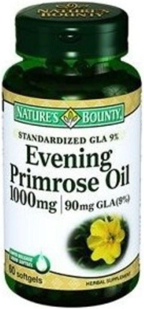 Nature's Bounty Evening Primrose Oil, 90mg, 60 Softgels (pakket van 3)