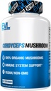 Evulution Nutrition Cordyceps Mushroom - Immune System and Heart Health Support - 500mg Mushroom Supplement - 100% Organic, Vegan & Non-GMO - for Energy & Performance - 60 Servings